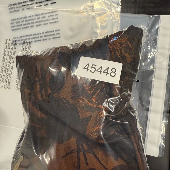 Talbots Dress Women 6 Brown Floral Sheath Midi Zipper Lined Belted Sleeveless - Picture 7 of 7